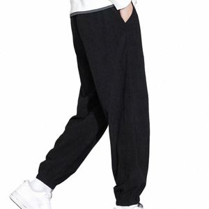 Pantalons de survêtement doux Pantalons de sport pour hommes extensibles et respirants avec cordon de serrage à la taille Neuvième pantalon pour jogging Gym D0ht #