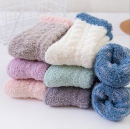 zachte handdoek enkelokken solid dikker warme fuzzy badstof elastische kort voor vloer tapijt lente herfst winter dame meisje vrouwen vrouwelijke sok
