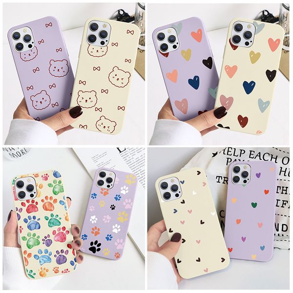 Coque souple en TPU pour Xiaomi, compatible modèles Mi 11 Lite Ultra, 11i, 8, A2, CC9e, Poco M3, Redmi Note 10S, 9A, 9, 10, K40 Pro Max, 9T, Love Bear, Funda