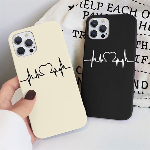 Coques souples en TPU pour Xiaomi Poco X3 NFC F3 Mi A3 10T 9T Redmi Note 10 9 8T 8 7 5 Pro Lite 9S 9A 7A Capa Line Love Phone Cover