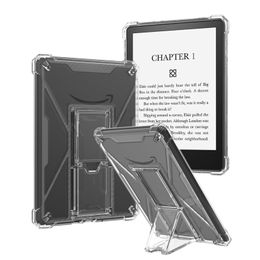 Zachte TPU Clear Case Protective Achteromslag voor Amazon Kindle Fire10 HD8 HD10 Max 11 PaperWhite 4 5 Tablet PC Schokbestendig met vouwstandhouder