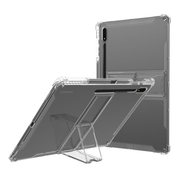Couverture arrière de protection du boîtier transparent à tpu doux pour Samsung Galaxy Tab S9 Fe plus Ultra S8 S7 A9 A8 A8 Lite Airbag Protection Affroche à l'épreuve du support à machine à sous crayon