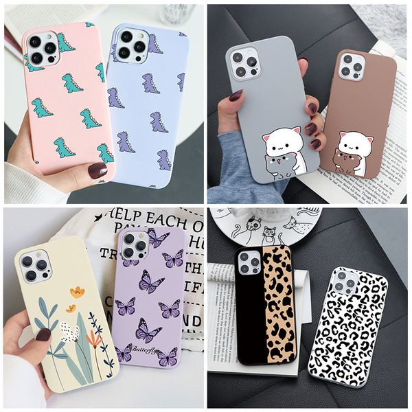 Fundas de teléfono de TPU suave para Xiaomi Mi 11 Lite 9C 9A 6A 8 A2 CC9e Poco F3 Redmi Note 10S 10X 9 10 K40 Pro Fundas de animales de dibujos animados