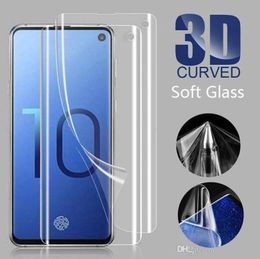 Zachte TPU -schermbeschermer ultradunne huisdier plastic gehard glas voor Samsung S10 S10Plus S9 S8 Opmerking 8 Opmerking 10 Pro zonder Box2397492