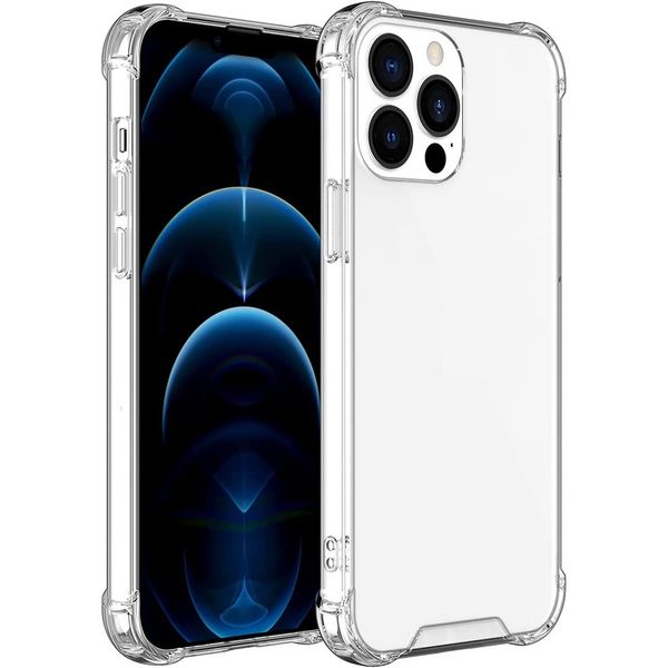 Cois de téléphone portable transparent TPU Soft TPU CLAIR COVER COUVERTURE COUVERTURE DU COVER DU COVE POUR IPHONE 15 14 13 11 12 PRO MAX 7 8 X XS SAMSUNG LG Android Phone