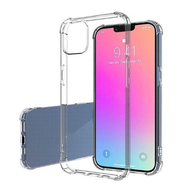 Coque de téléphone transparente en TPU souple, étui de protection arrière antichoc pour iPhone 15 14 13 12 mini 11 pro X XS max XR 7 8 plus DHL