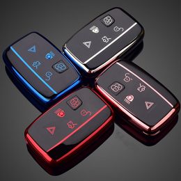 Zachte TPU-voertuig Remote Keys Case Cover Houder Shell voor Jaguar XF XJ XE XF Land Rover Range Sport Evoque Freelander Car Key Covers