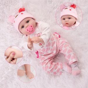 Muñecas Reborn de silicona de vinilo suave, muñecas realistas realistas para niños pequeños, muñeca Playmate, juguetes suaves de tacto real, regalo para niños 240123