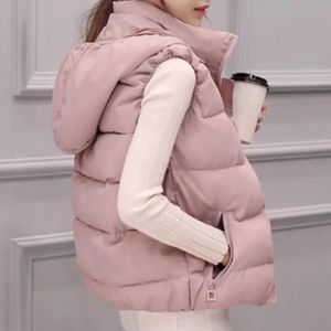 Gilet à capuche doux pour femmes, avec poches zippées pour garder au chaud, style décontracté, veste d'automne, vêtements sans manches, 240216