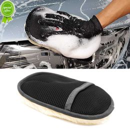 Laine douce microfibre gant de lavage automatique universel voiture moto gant de nettoyage rondelle peinture soin outil de lavage outils de nettoyage de voiture