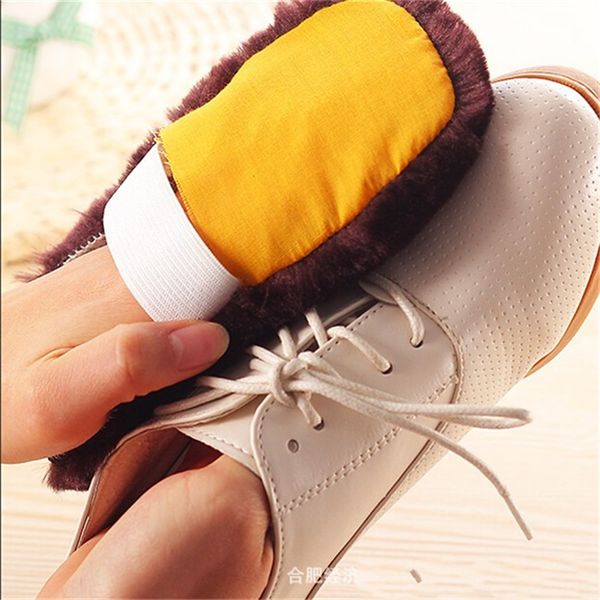 Limpieza de zapatos de lana suave Guantes de limpieza Cepillo para el cuidado del calzado Hogar 20220826 E3