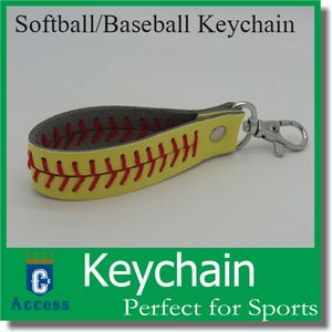 porte-clés de baseball softball, accessoires de softball fastpitch porte-clés de couture de baseball softball