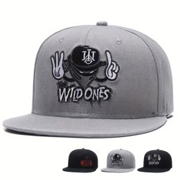Broderie de softball Caps de baseball rétro pour hommes femmes Snapbacks Black Sports Hats Street Art Hip Hop Cap Hat