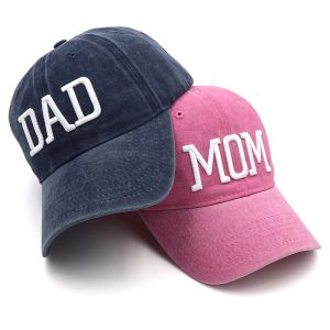 Softball Mom and Dad Hats Pathers Day Maman papa cadeaux chapeau Broidé