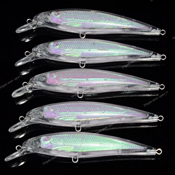 5 UNIDS Tipos de Crankbait en blanco Vib Minnow wobbler Cebo duro sin pintar Señuelos de pesca Cuerpos Tackle Señuelos de pesca duros Señuelos de pesca crankbait vib minnow