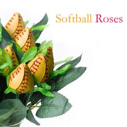 Softball Rose | Softball Gifts Genuine Softball Leather