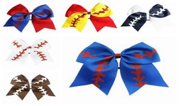 Softball Team Béisbol Alegría Bows Fashion Rugby Rugby Swallowtail Ponytails Hair Band Band Band Band Accesorios 8 Inc5846653