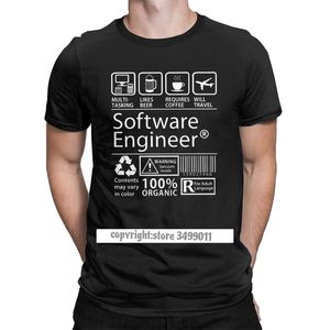 Software Engineer Programming T-Shirt Men Eat Sleep Code Herhaalprogrammeurontwikkelaar Awesome Tops T-shirt Camisas 220509