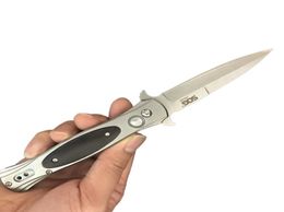 SOG ST2 Koolstofvezelstaalhandgreep Tactisch automatisch mes CPM BM3300 A07 162 UTX85 Camping Pocket Pocket Mes5121079