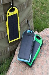 Solar 12000mAh Power Bank Panel portátil Dual Batería USB Cargador de cargador LED para iPhone5 6 7 8 X7559351