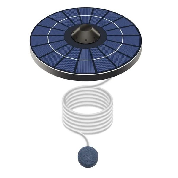 Aérateur solaire Pompe à air / oxygénateur pour aérodynamique de pêche et étang Aquarium de pompe à air solaire Aérateur avec des pierres à bulles d'air 240426