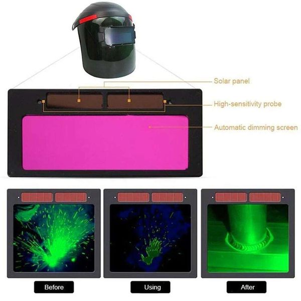 Casque de soudage solaire à obscurcissement automatique, protection des yeux, lunettes de soudeur, coupe-Hine, masque de soudage, filtre, outils de lentilles