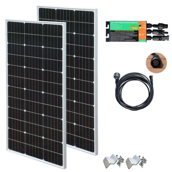 Solaire BOGUANG 200 W verre système photovoltaïque balcon centrale solaire panneau 300 W onduleur rigide panneau solaire patio balcon