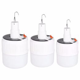 Lámparas de bombillas solares de ahorro de energía LED LED recargable impermeable 2 o 5 modos Lámpara de emergencia de lámpara de mercado