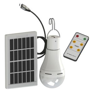 Linterna Solar para acampar, bombilla LED con lámpara de Control remoto, Panel impermeable para interiores, bombillas de plástico de emergencia, linterna para carpa con gancho para exteriores