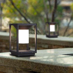 Zonnekolom licht buiten tuin hek poort pilaar gazon lamp lanscape paal voor villa yard pathway decor