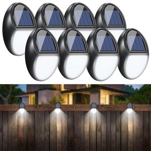 Luz solar de cubierta al aire libre 10LED Lámpara solar impermeable Luces de pared de patio trasero para porche Patio Piscina Escaleras Patio Jardín Camino Decoración