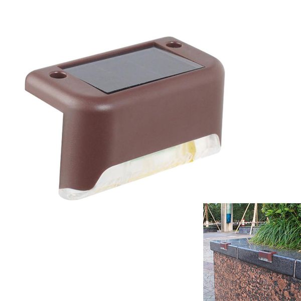 Solar Deck Lights 1LED Lampade da parete per gradini impermeabili per esterni Batteria Ni-MH ricaricabile Illuminazione per recinzione vialetto ad alta efficienza energetica