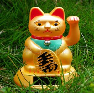 Zonne -energie Lucky Luck Lucky Cat Solar Cars Decoratie Zonne -energie Hand Lucky Cat Car Decoration8376576