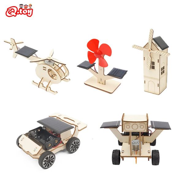 Kit d'énergie solaire STEM KIT ÉLECTRIQUE VANS TECHNOLOGIE SCIENCE OUTIL EXPÉRIENTAL APPRENTISSEMENT les jeux de puzzle en bois éducatifs pour les enfants 240329