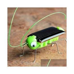 Juguetes de energía solar Insecto Funny Grasshopper Cricket Educational Juguete Cumpleaños Regalos Drop entrega Regalos Novedad Gag OTM2X