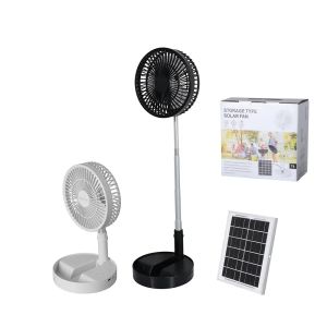 Solar Fan 3 Gears Solar Light Accessoires USB Oplaadbare intrekbare opvouwbare buitenkampeerventilator Mobiele telefoon opladen