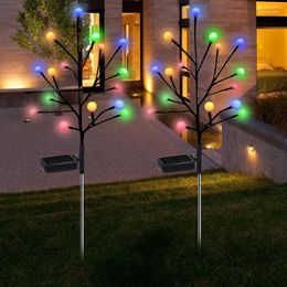 Lampe luciole solaire décoration de jardin pelouse éclairage extérieur étanche Villa paysage sol branche lumière LED