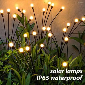 Lumière solaire de luciole 6/8/10 lampe à LED décoration de jardin extérieur lumières de paysage pour la voie de patio de cour