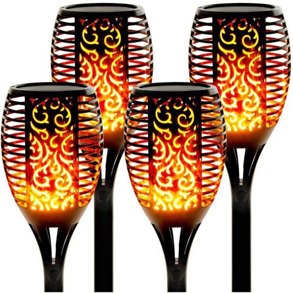 La flamme solaire allume la lampe extérieure de Torches vacillantes de lumière de jardin de 33/96 Led pour la décoration de cour