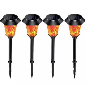 Solar Flame Stake Light 12 LED Brandstation verkeer Solar Light met hanger voor buitentuin Patio Pathway Yard oprit