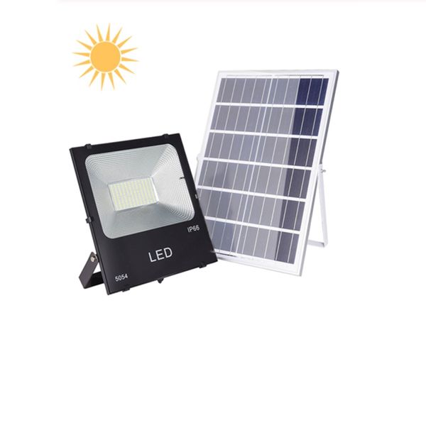 Projecteur solaire 20W 50W 100W 200W Spotlight Yard Lamp IP66 Blanc Auto LED Lampe solaire pour Garden Street Garage Park