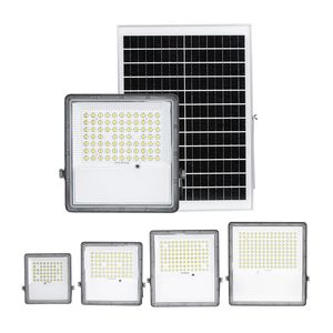 Solar Flood Lights 100W 200W 300W 400W Die gegoten aluminium behuizing Outdoor IP65 Waterdichte LED Wall Flood Light Super Bright LED Street Lamp