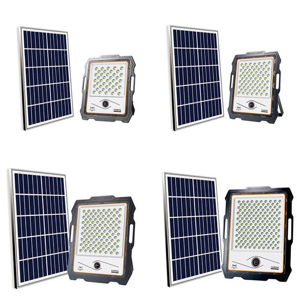 Projecteurs solaires caméra de sécurité extérieure avec capteur de mouvement 1080P HD 3500LM projecteur direct vers WiFi étanche 100W 400W maintenant crestech168