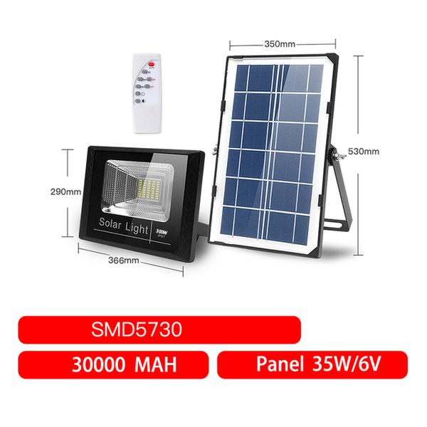 Luces de inundación solares Lámpara LED Panel de reflector impermeable Focos solares Foco de pared Luz de jardín Powere Iluminación de punto alimentada para exteriores