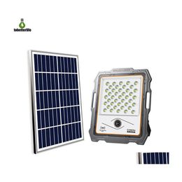 Lumières d'inondation solaires Projecteur solaire avec caméra 16G 32G 64G 128G Moniteur de carte TF Cours Fermes Vergers Jardin Accueil Avertissement sonore Dh4Ht