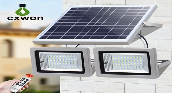 Reflector solar lámparas de doble cabeza Foco LED 72LED 126LED 160LED 200LED Luz de paisaje para jardín de calle al aire libre 4900959