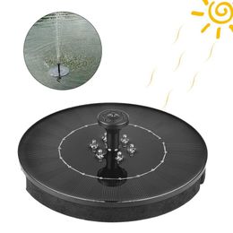 Freeshipping Solar Fountain met 6 LED's Light 9v 2 W Outdoor Solar Garden Water Fountain Pump voor Landscape Pool Pond Decoratie