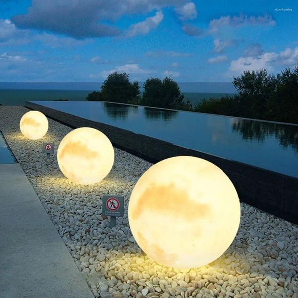 Luces solares de bola de jardín, lámpara LED de globo que cambia de Color, decoración de césped impermeable para exteriores, camino y Patio