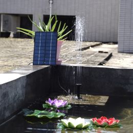 Pompe de fontaine de jardin solaire, Solar Garden Fountain Waterfall, Solar Outdoor Bird Bath Running Water Fountain