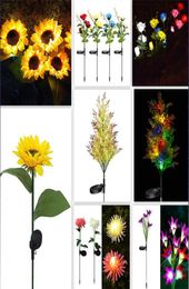 Zonnetuin licht kunstmatige bloem LED -lichten Outdoor IP65 waterdichte kerstboom decoratieve tuin inzetverlichting voor pad TER9925018